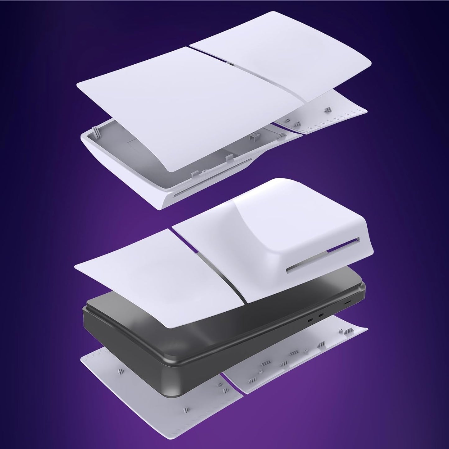 PS5 Slim Disc Edition Console Covers Face Plate Replica - White