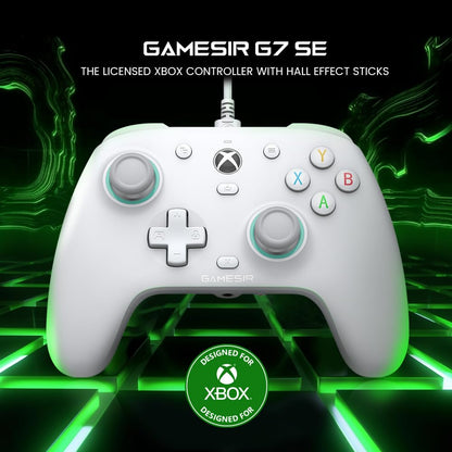 وحدة تحكم GameSir G7 SE السلكية لأجهزة Xbox Series X|S وXbox One وWindows 10/11، لوحة ألعاب قابلة للتوصيل والتشغيل مع عصا تحكم بتأثير هول/مشغل هول، ومقبس صوت 3.5 مم 