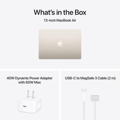 Apple MacBook Air Liquid Retina Display M5 Chip - Starlight | Midnight | Skyblue | Starlight