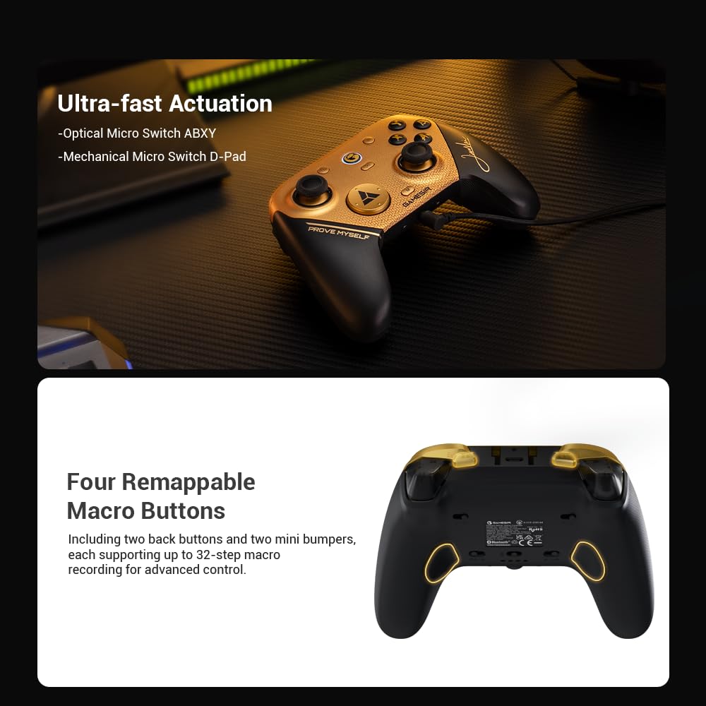 GameSir G7 Pro 8K PC Wireless Gaming Controller Gen 2 TMR Sticks,Windows | Hall Effect Triggers - Champion Edition