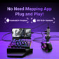 5 in 1 Mobile Game Combo Pack with RGB Mini Gaming Keyboard & Mouse with Side Button & Mobile Holder,Gaming Adapter with Mobile Game Converter for Android & iOS (NO APP Require)