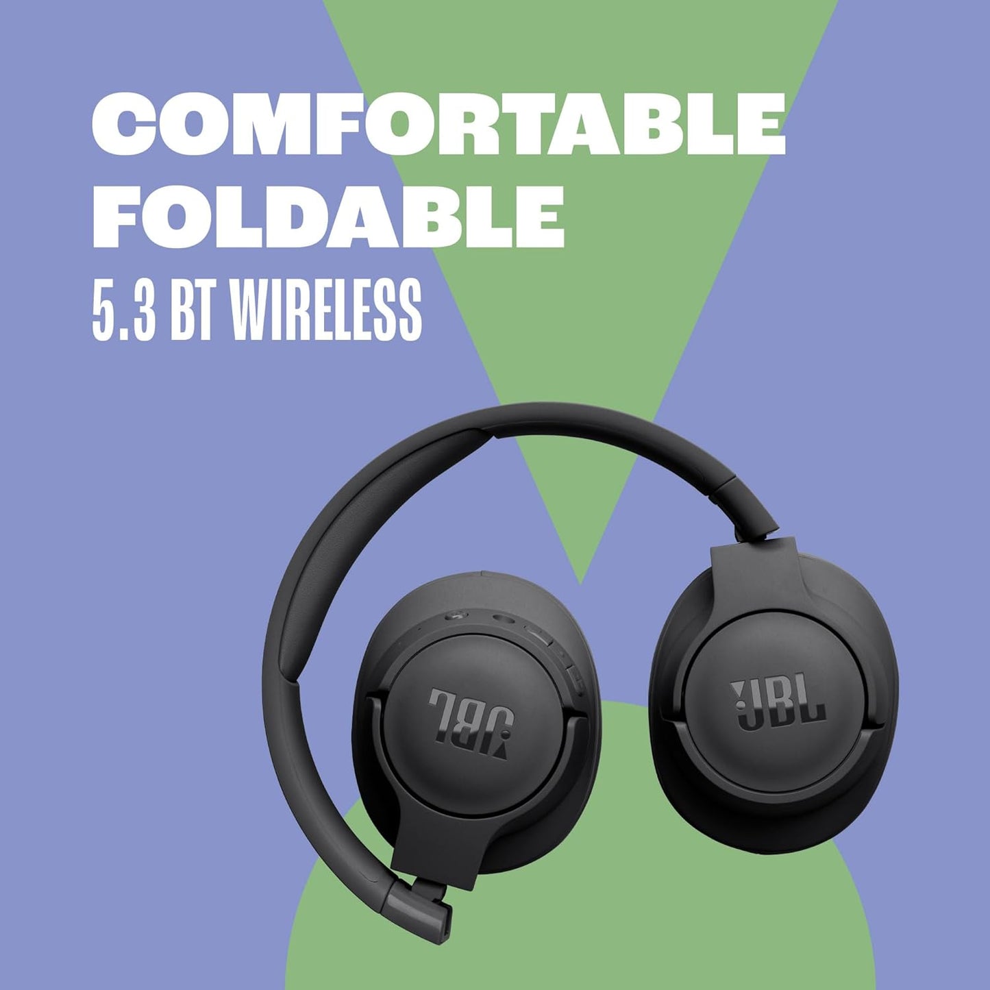 JBL Tune 720BT - Wireless Over-Ear Headphones with JBL Pure Bass Sound, Bluetooth 5.3, Up to 76H Battery Life - Black