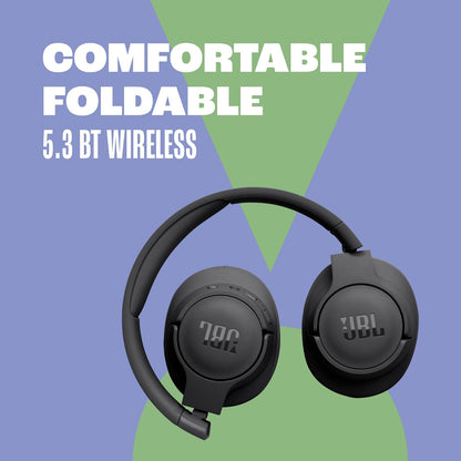 JBL Tune 720BT - Wireless Over-Ear Headphones with JBL Pure Bass Sound, Bluetooth 5.3, Up to 76H Battery Life - Black