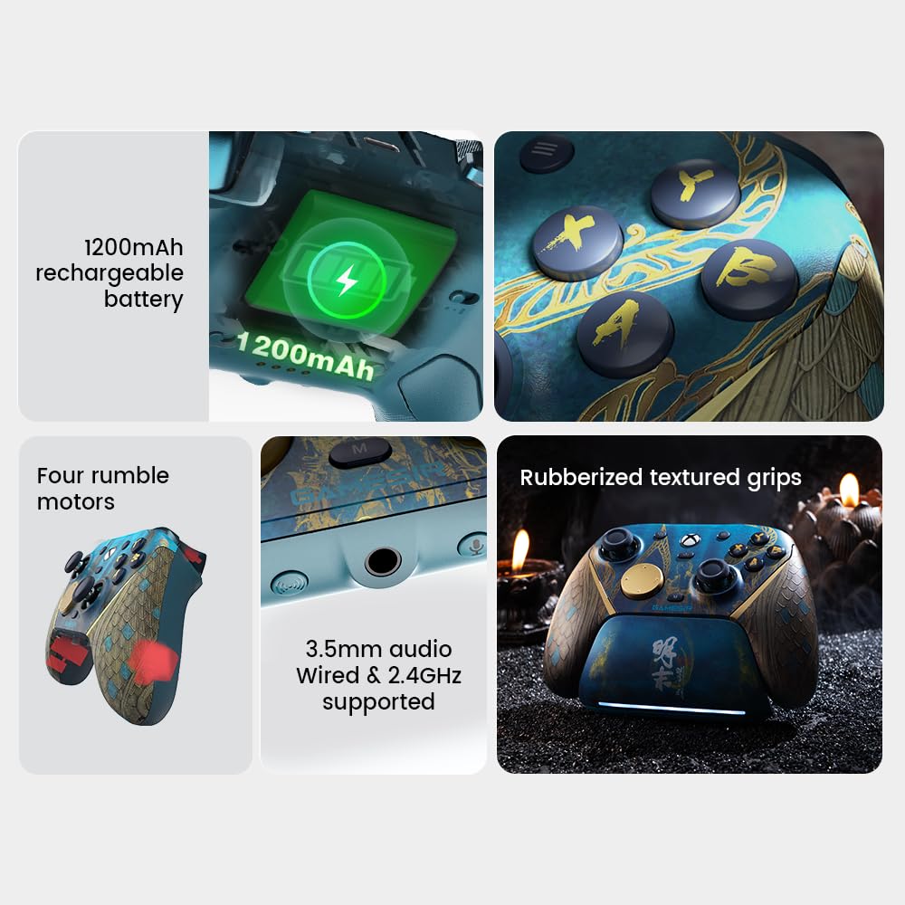 GameSir G7 Pro Wireless Gaming Controller for Xbox Series X|S, Xbox One, PC, Android, Game Controller with 3.5mm Audio Jack ,Hall Effect Analog Triggers, TMR Sticks, 1000Hz Polling Rate - Wuchang: Fallen Feathers Edition