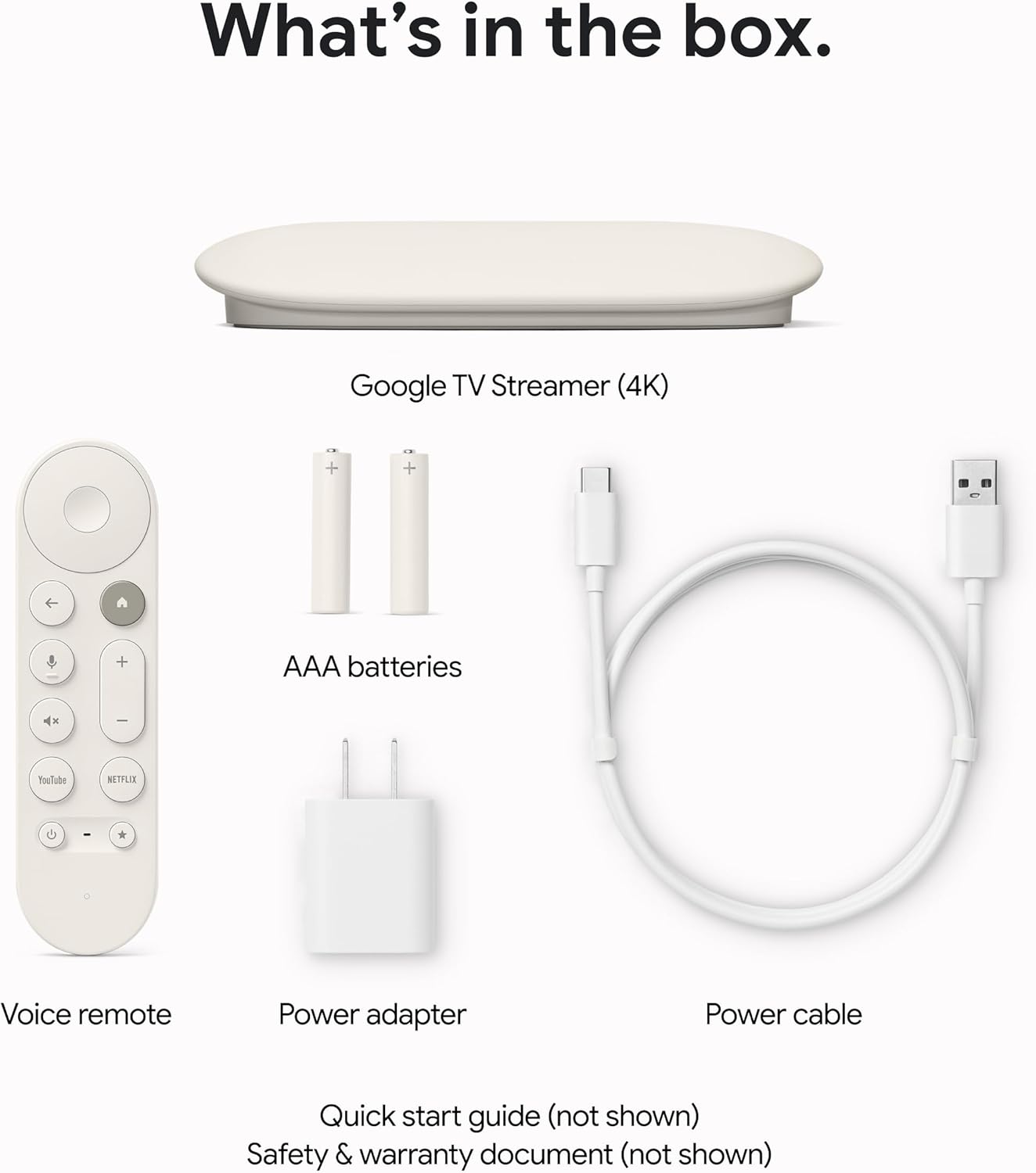 Google TV Streamer 4K Smart Home Control - 32 GB of Storage - Porcelain