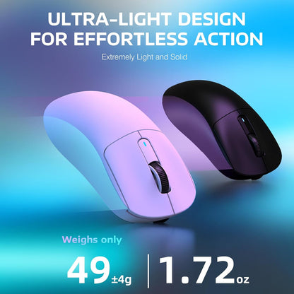 ATTACK SHARK X3 Lightweight Wireless Gaming Mouse with Tri-Mode - Black | White | Red