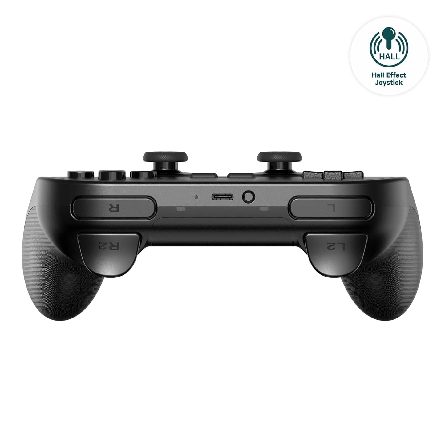 8BitDo Pro 2 Bluetooth Controller for Switch/Switch 2, Hall Effect Joysticks, 2 Pro Back Paddle Buttons, Wireless Gaming Controller for Switch, PC, Android, and Steam Deck & Apple - Gray | Black