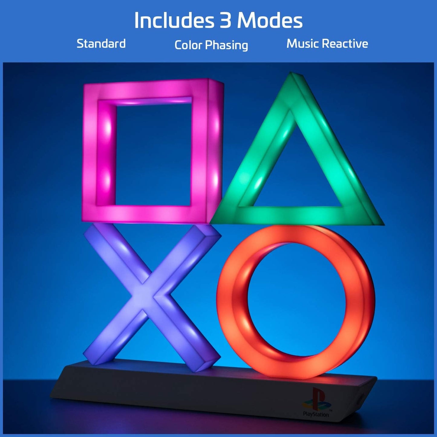 Paladone Playstation Icons XL | 3 Modes Reactive Game Room Lighting