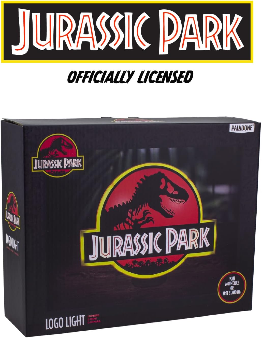 Paladone Jurassic Park Logo Light - USB and Battery Operated