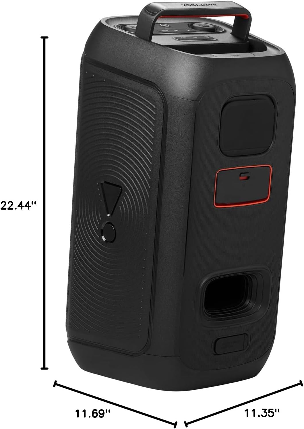 JBL PartyBox Club 120 - Portable Party Speaker with Foldable Handle, Powerful JBL Pro Sound, Futuristic lightshow, Up to 12 Hours of Play time, Splash Proof, Dual Mic & Guitar Input