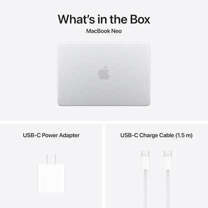 Apple MacBook Neo 13-inch A18 Pro chip Liquid Retina Display, 8GB Ram, 256GB or 512GB SSD - Silver | Blush | Citrus | Indigo