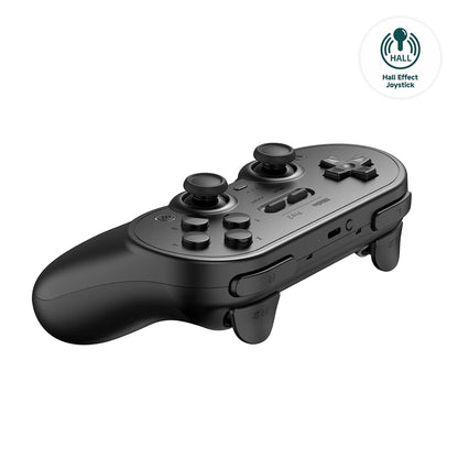 8BitDo Pro 2 Bluetooth Controller for Switch/Switch 2, Hall Effect Joysticks, 2 Pro Back Paddle Buttons, Wireless Gaming Controller for Switch, PC, Android, and Steam Deck & Apple - Gray | Black