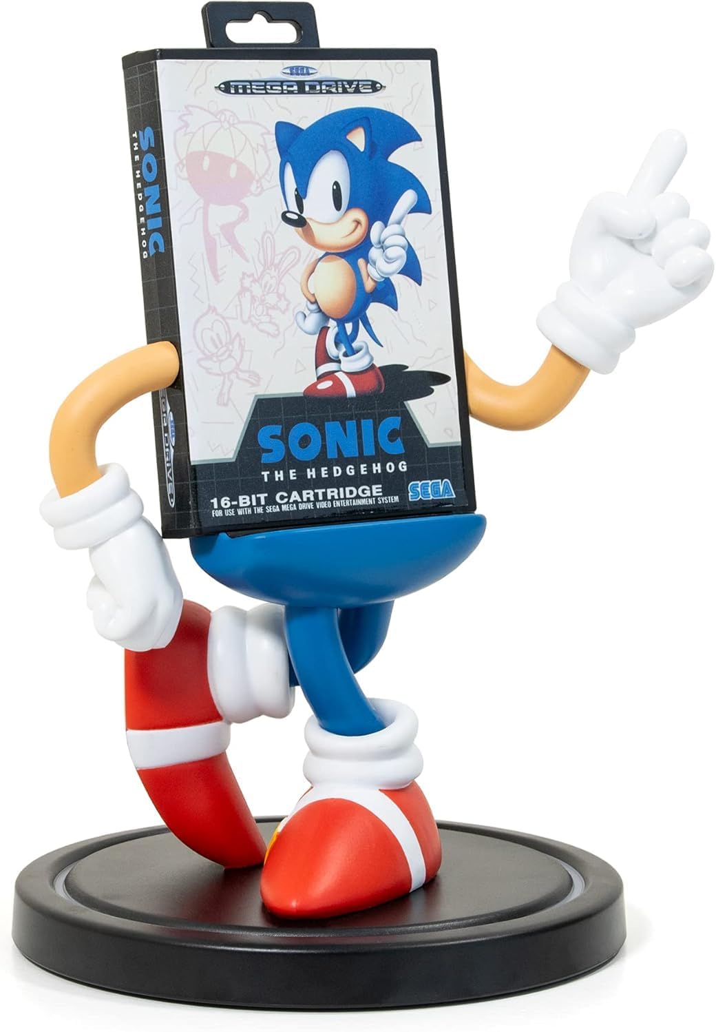 Numskull Official Power Idolz Sonic The Hedgehog SEGA Cartridge Wireless Charger Phone Holder - Compatible with Qi-Enabled Devices