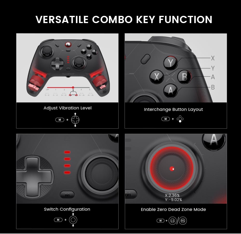GameSir Cyclone 2 Wireless Controller for Xbox, PC, Android, iPhone, PC Controller with Mag-Res™ TMR Sticks, Hall Effect Triggers, RGB Lightning, 6-Axis Gyro, Turbo - Black