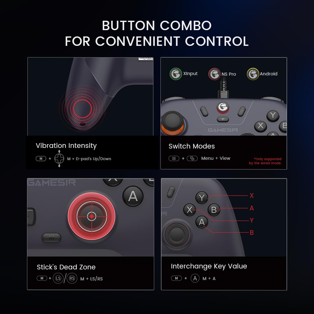 GameSir Nova Lite 2.4g Wireless Controller for Windows PC, iPhone, Android, Switch & Steam Deck, Bluetooth Controller Gamepad with Hall Effect Trigger,Turbo,Rumble Vibration - Nova Lite Purple