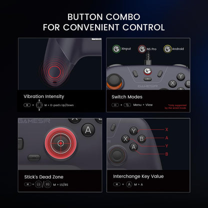GameSir Nova Lite 2.4g Wireless Controller for Windows PC, iPhone, Android, Switch & Steam Deck, Bluetooth Controller Gamepad with Hall Effect Trigger,Turbo,Rumble Vibration - Nova Lite Purple