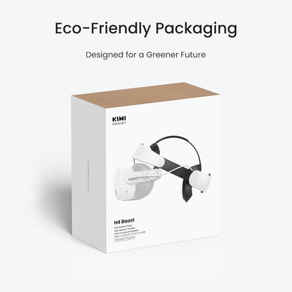 KIWI design H4 Boost Comfort Battery Head Strap Accessories for Meta/Oculus Quest 3/3S, Dual Fast Charge the VR Headset and Battery Strap in 2.5h, Halo Strap Reduce Facial Pressure