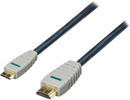 BANDRIGE VIDEO – Mini HDMI to HDMI Cable, High Speed Supports Ethernet 3D and Audio Return 1080P and Audio Return – 3 meters – Gold Plated