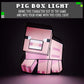 Minecraft Pig Night Light, Officially Licensed Minecraft Mob Bedroom Decor and Desk Lamp for Kids