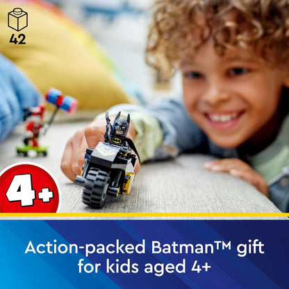 LEGO DC Batman Versus Harley Quinn 76220, Superhero Action Figure Set with Skateboard and Motorcycle