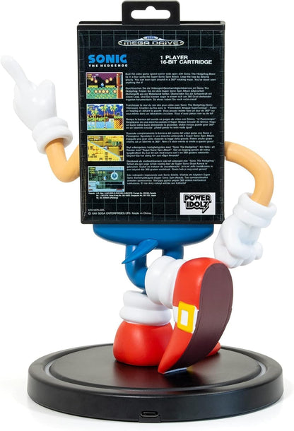 Numskull Official Power Idolz Sonic The Hedgehog SEGA Cartridge Wireless Charger Phone Holder - Compatible with Qi-Enabled Devices