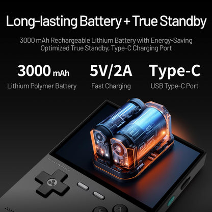 Trimui Brick Retro Game Console, 64GB 3.2-Inches, 1024x768 IPS Screen - Black
