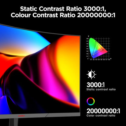 KOORUI 24E6CA 24 inch Curved Gaming Monitor 180Hz FHD 1080P Computer Monitor, 1ms 1500R VA Display, Adaptive Sync, FreeSync Premium, HDR10
