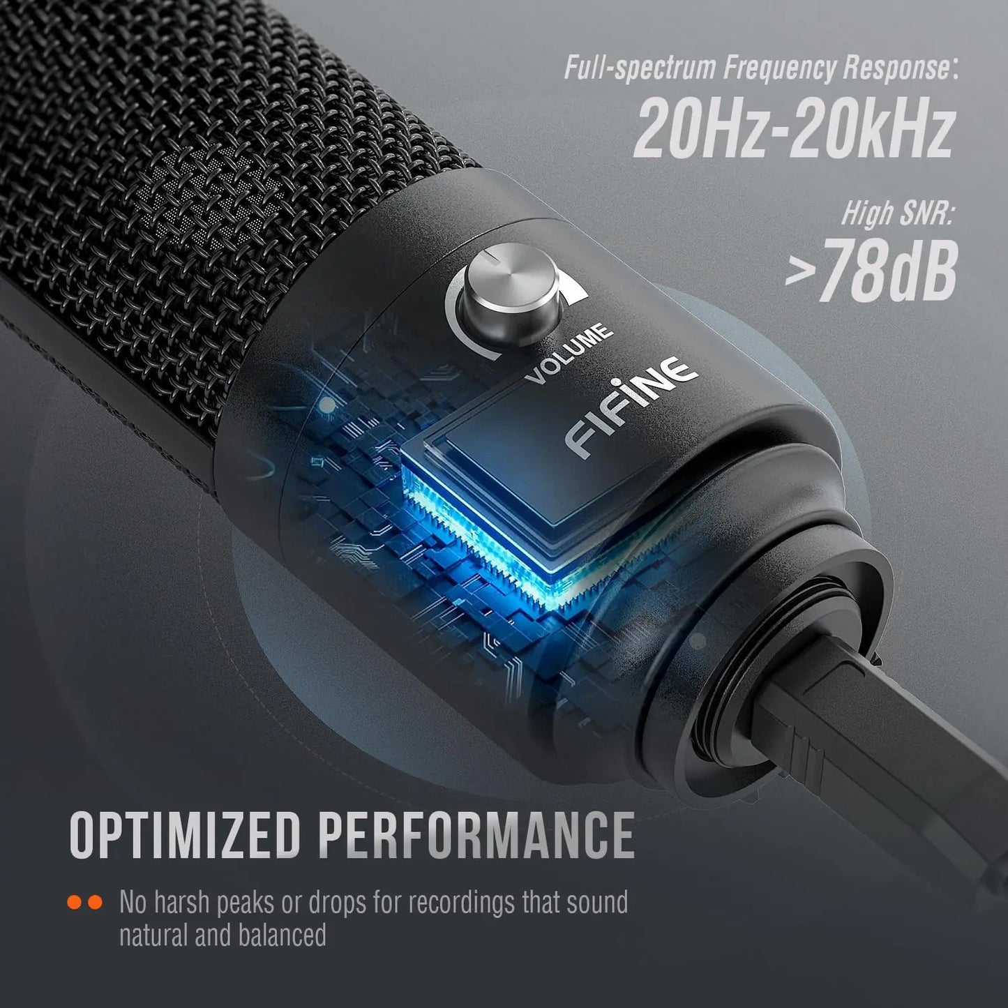 FIFINE T669 USB Microphone Bundle with Boom Arm & Shock Mount – Plug & Play Condenser Mic Kit for Streaming, Recording, Podcasting, Voice-Over & Gaming - Black
