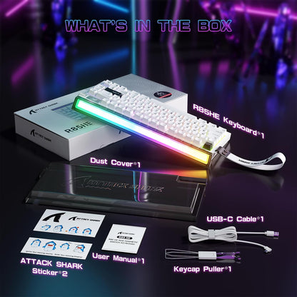 ATTACK SHARK R85 HE Wired 75% Rapid Trigger Mechanical Magnetic Switch - Star White
