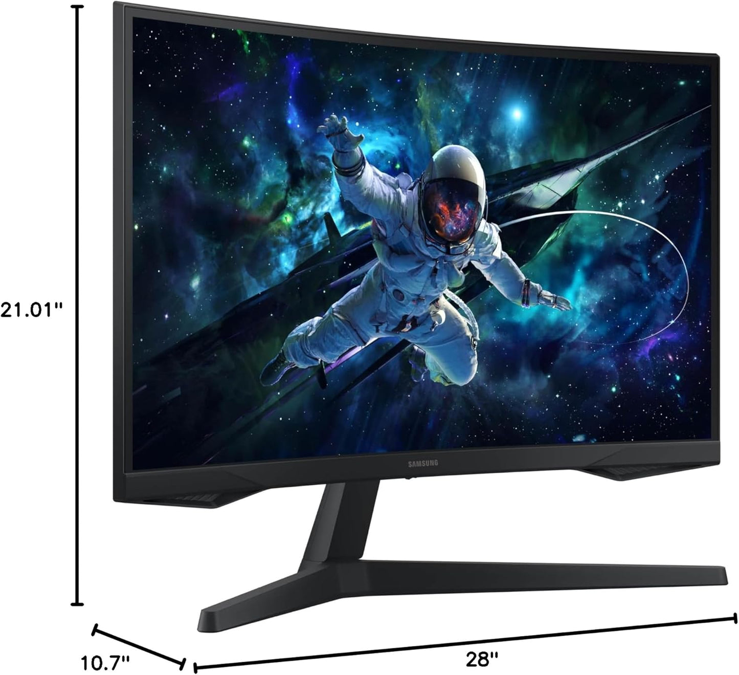 SAMSUNG 32” Odyssey G55C Series QHD 1000R Curved Gaming Monitor, 1ms(MPRT) AMD Radeon FreeSync LS32CG550ENXZA