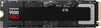 Samsung 9100 PRO 8TB NVMe SSD with Heatsink – PCIe 5.0 x4, 14,800MB/s Read, 13,400MB/s Write, 8GB DRAM, 4,800TBW & Samsung V-NAND TLC