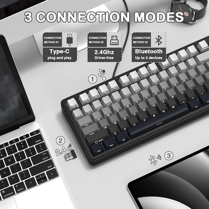 ATTACK SHARK X85 Wireless Mechanical Gaming Keyboard RGB - Moon Night