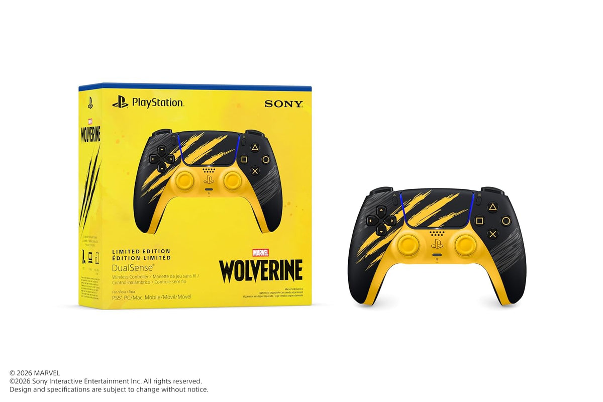 PlayStation 5 DualSense Wireless Controller - Marvel’s Wolverine Battle Yellow Limited Edition