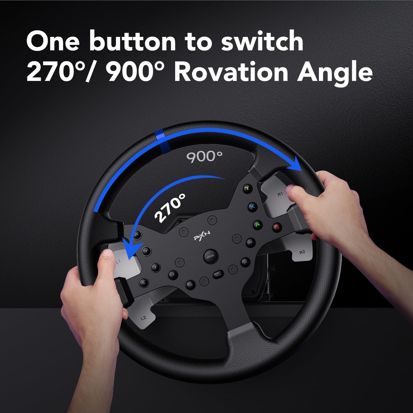 PXN V99 PC Racing Wheel, Real Force Feedback Steering Wheel with Pedals and Shifter, Detachable 270/900 Degree Race Simulator - PS5 | PS4 | PC | Xbox One | Xbox Series