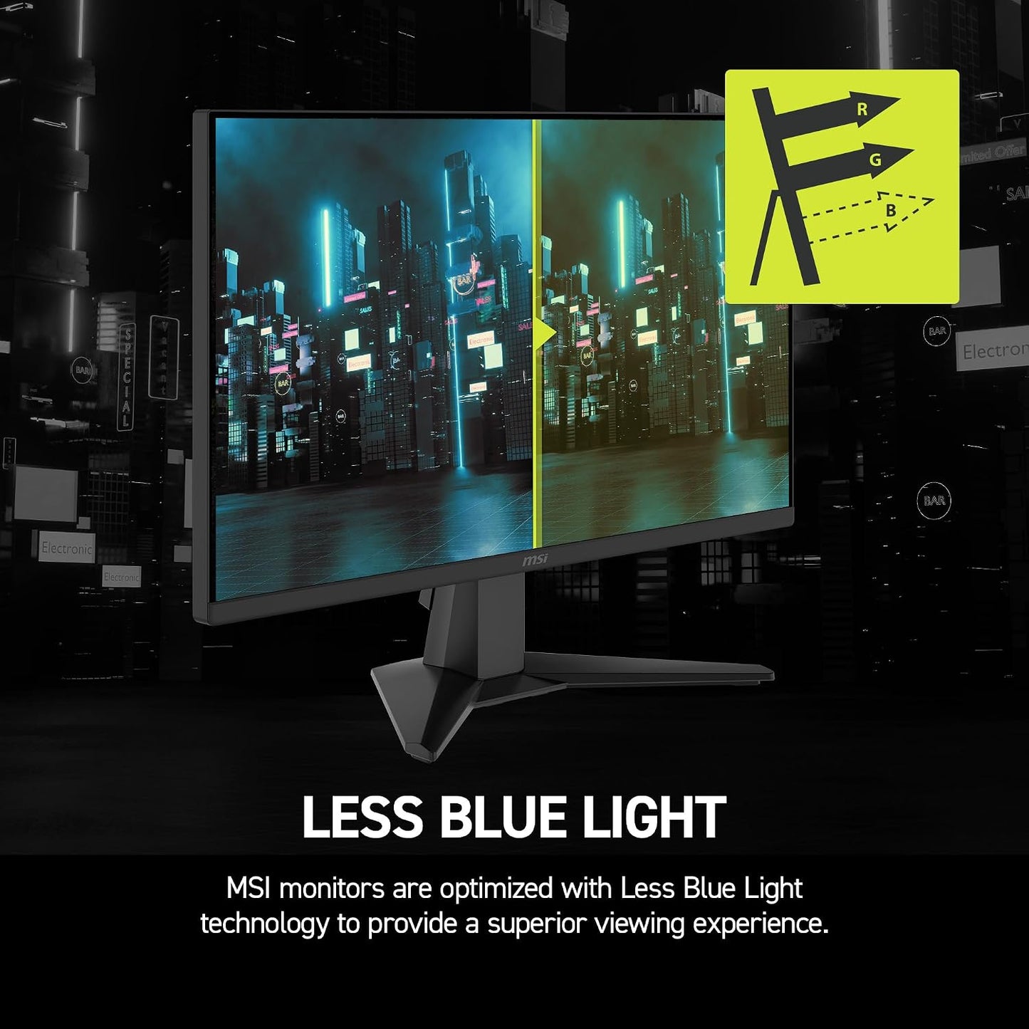 MAG 245F X24 24-inch 1920 x 1080 (FHD) Gaming Monitor, 240Hz, AMD FreeSync Premium, HDR Ready