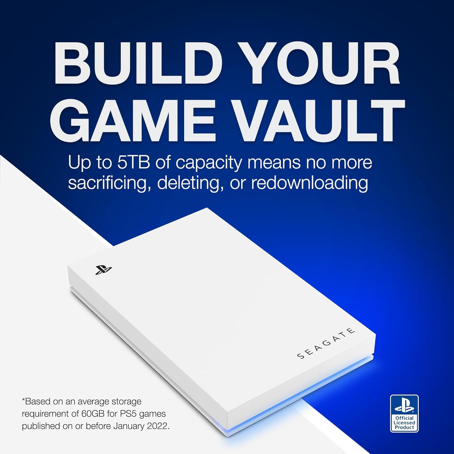 Seagate Game Drive for PlayStation Consoles 2 TB External Hard Drive - USB 3.2 Gen 1, Officially-Licensed