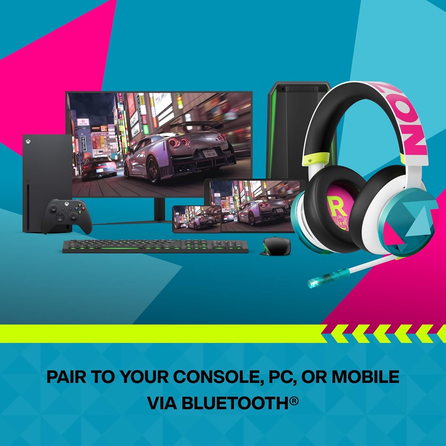 XBOX Wireless Gaming Headset | Forza Horizon 6 Limited Edition | Over Ear Headphones | Spatial Audio with Dolby Atmos