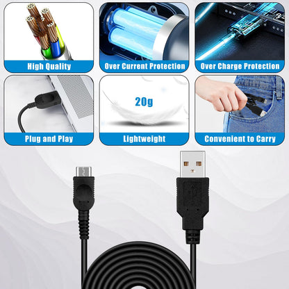 USB Power Supply Charger Cable Cord for Nintendo GBM Game Boy Micro Console
