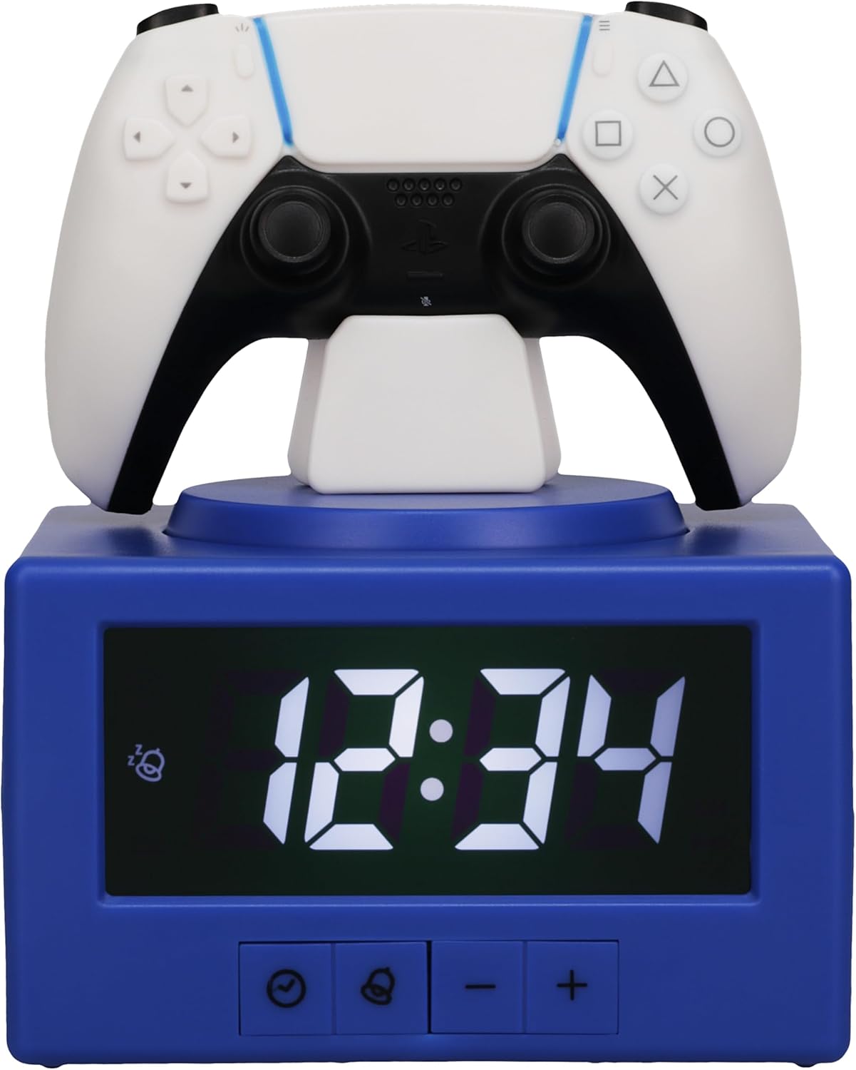 Paladone PlayStation DualSense Controller Digital Alarm Clock with Night Light Function - Officially Licensed Gaming & Bedroom Décor for Kids & Teens