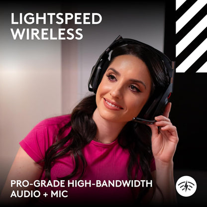 Logitech Astro A50 LIGHTSPEED Wireless Gaming Headset + Base (Gen 5), PRO-G GRAPHENE, 3-System Switching, USB-C to Xbox, PS5, PC/Mac, Nintendo Switch, Switch 2, Bluetooth - Black