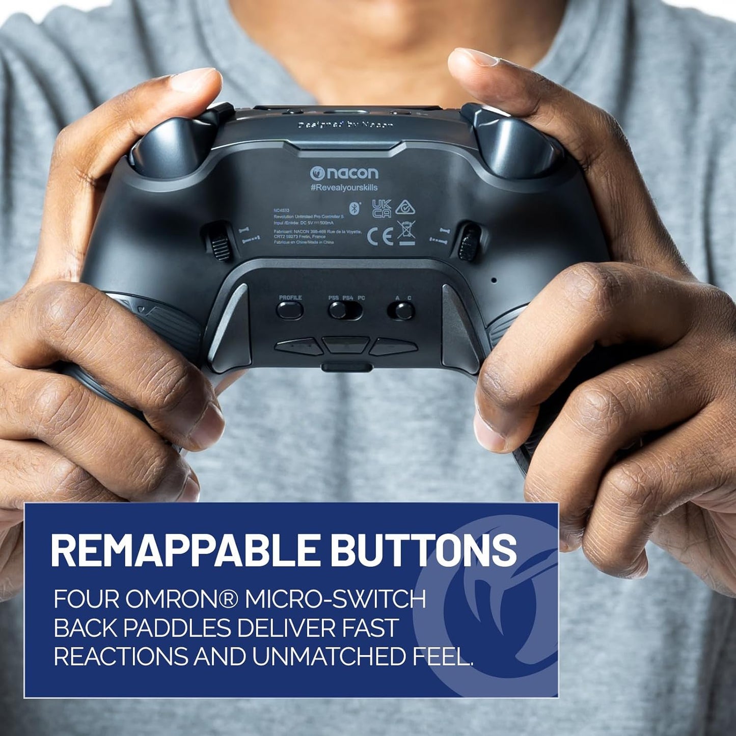 NACON Revolution 5 Pro Wireless Gaming Controller for PS5 | PS4 | PC - Triple Black