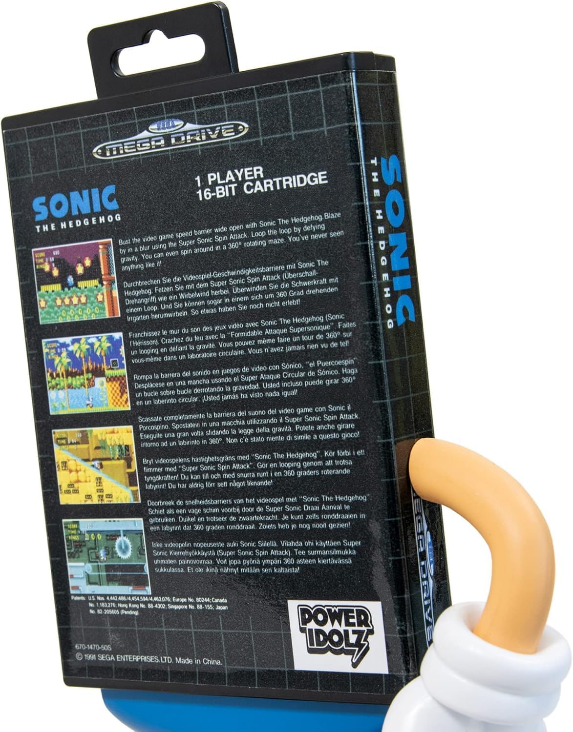 Numskull Official Power Idolz Sonic The Hedgehog SEGA Cartridge Wireless Charger Phone Holder - Compatible with Qi-Enabled Devices