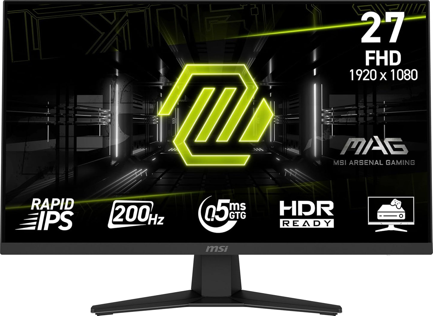 MAG 274F 27-inch 1920 x 1080 (FHD) Gaming Office Monitor, 200Hz, AMD FreeSync Premium, HDR Ready