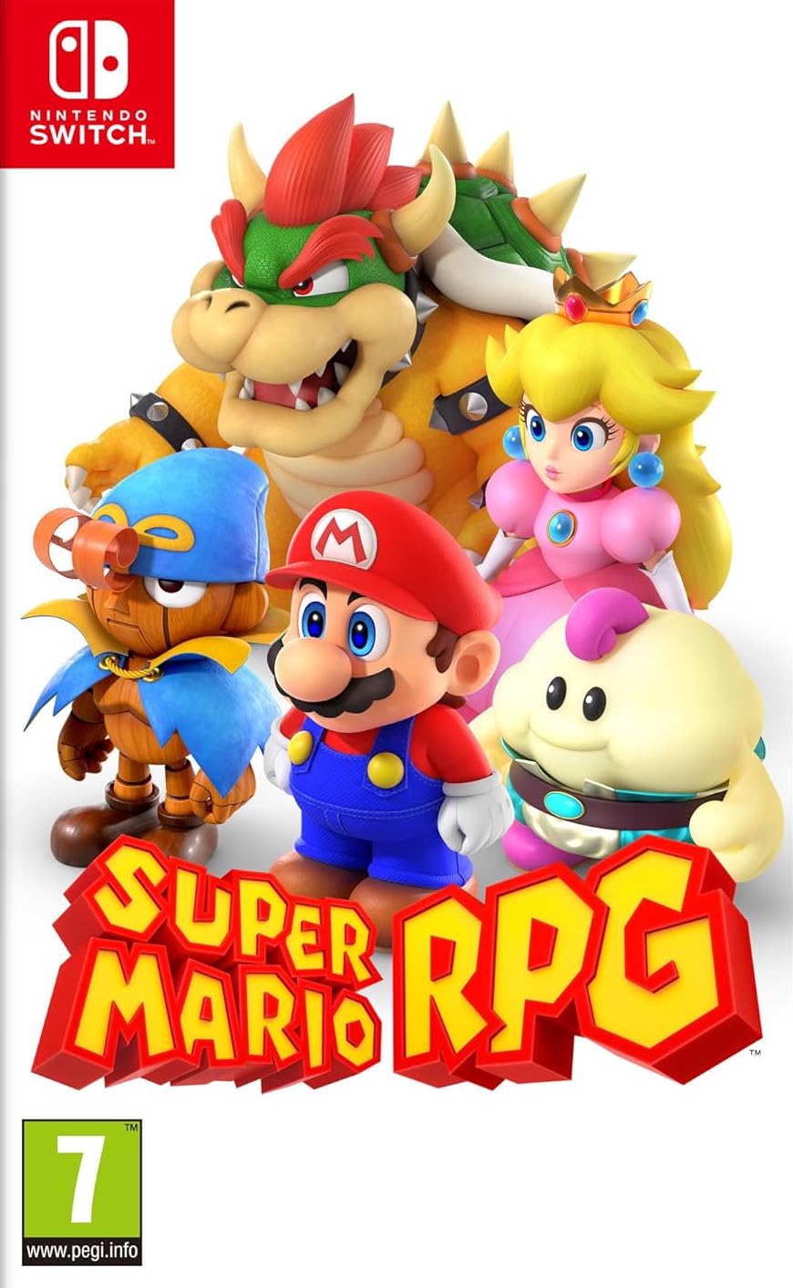Nintendo Switch - OLED Model: Mario Red Edition With Super Mario Bros Wonder & Super Mario RPG Bundle
