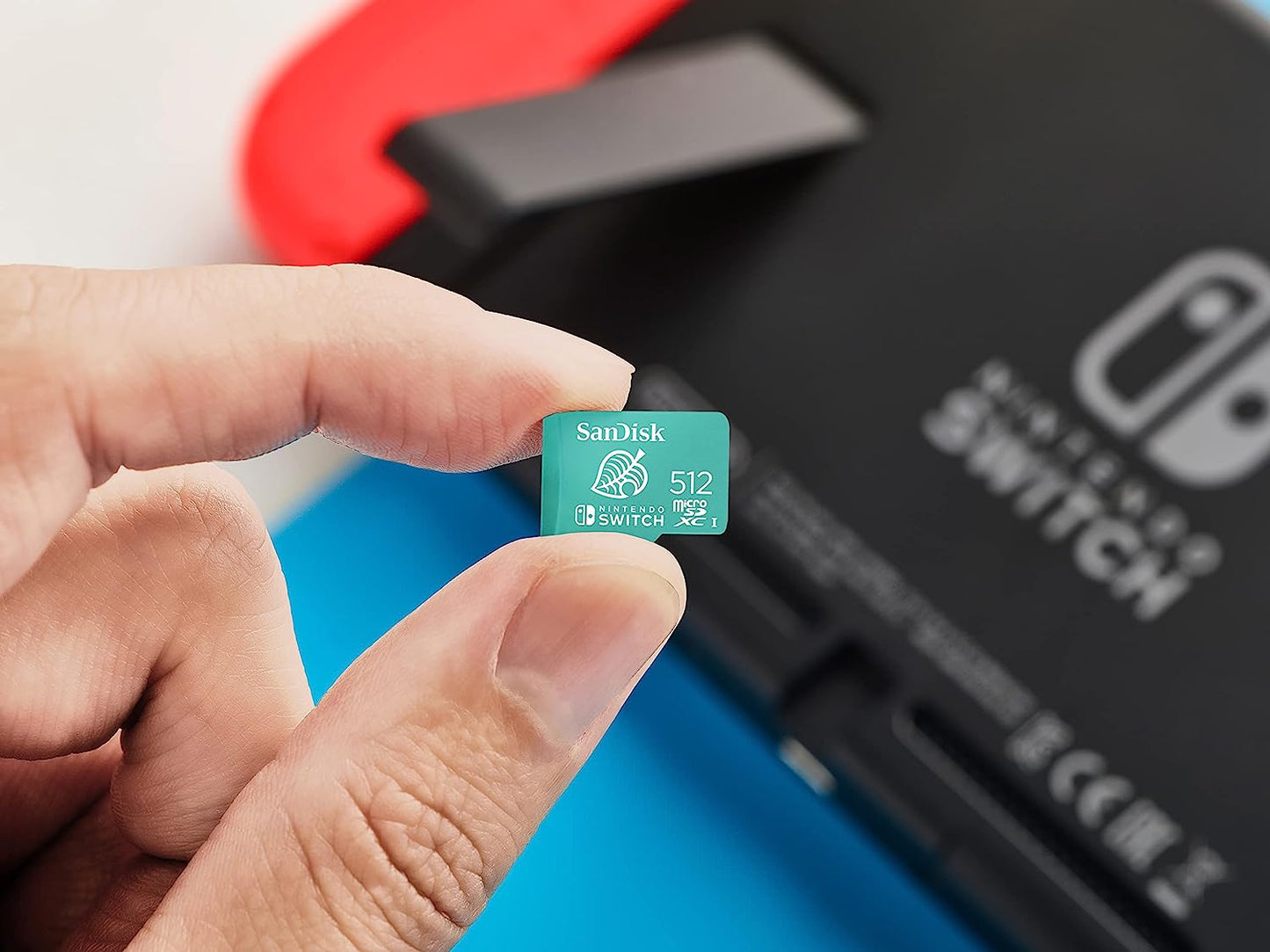 SanDisk 512GB microSDXC-Card, Licensed for Nintendo-Switch - SDSQXAO-512G-GNCZN