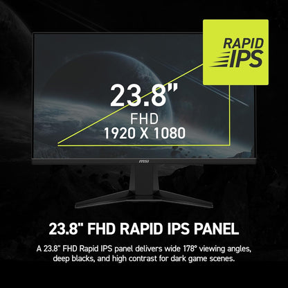 MAG 245F X24 24-inch 1920 x 1080 (FHD) Gaming Monitor, 240Hz, AMD FreeSync Premium, HDR Ready
