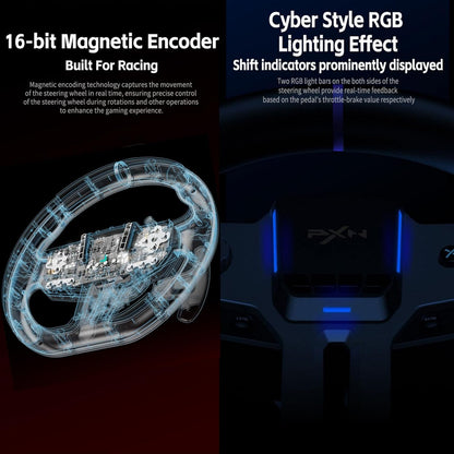PXN V9 GEN 2 Steering Wheel, Gaming Racing Wheel Car Simulation 270/900° - PS3 | PS4 | PC | Xbox One | Xbox Series