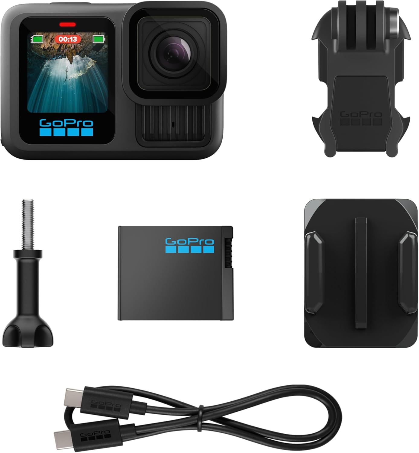 GoPro HERO13 Black - Waterproof Action Camera with 5.3K60 Video, 27MP Photo + Compatability with HB-Series Lenses