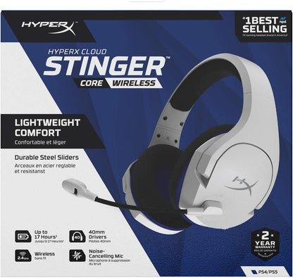 سماعة رأس لاسلكية للألعاب HyperX Cloud Stinger Core - أبيض 