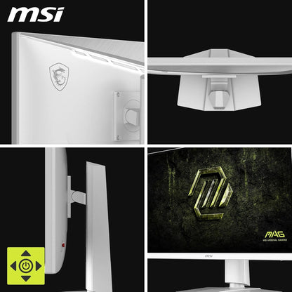 MSI MAG 274QRFW E20 27-Inch Gaming Monitor, 2560x1440, WQHD Rapid IPS, 200Hz, 0.5ms, DisplayHDR 400, Eye care, AI vision, HDMI 2.0b, DP 1.4a, Frame-less, Vesa Mount, White